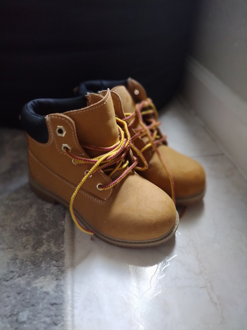 Kids Tan Work-Style Boots - Comfortable Everyday Play Shoes